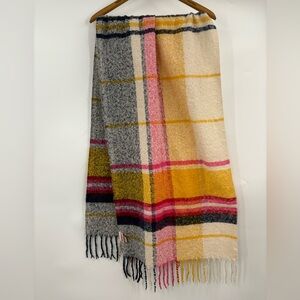 Juicy Couture Multicolor Plaid Scarf 68”x 20”